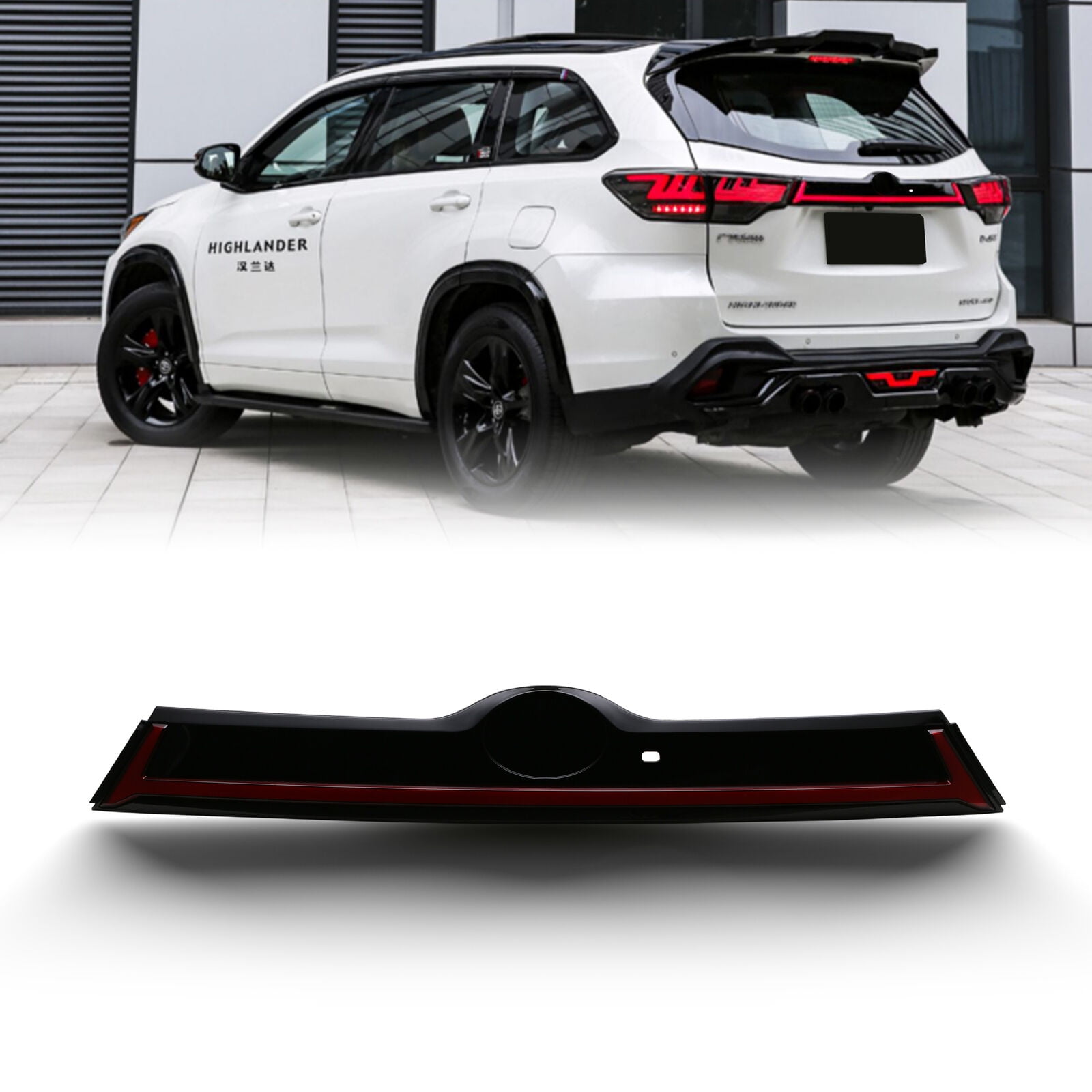 Creayuning LED Tail Light Cover For Toyota Highlander 20142019 Smoked