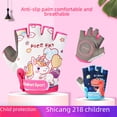 thumbnail image 1 of Guantes de medio dedo para niños de 2 a 12 años, guantes de ciclismo para niños, guantes de medio dedo antidesgaste para patinaje sobre ruedas y bicicleta de equilibrio para niñas, 1 of 5