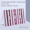 thumbnail image 4 of Dailycode Light Switch Plate Covers 2 Gang Wall Plate Plastics Outlet Covers for Kitchen Home Office Decor Aubergine and White Stripes, 4 of 8