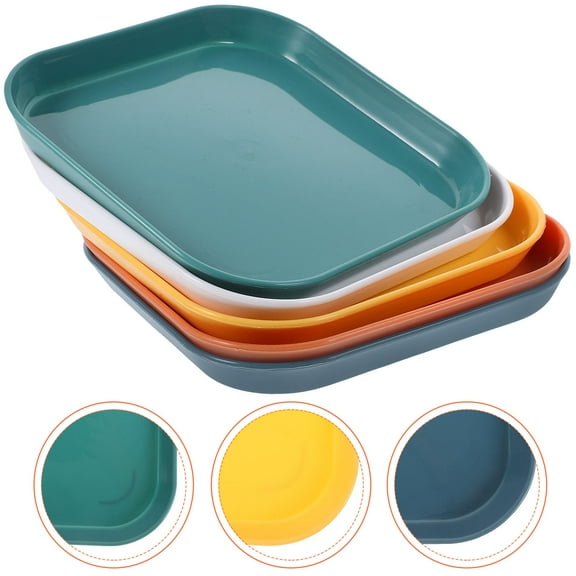 FRCOLOR 5pcs Cat Bowls for Food Cat Food Bowl Unbreakable Shallow Cat Dishes Pet Feeding Plate