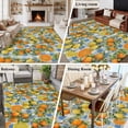 thumbnail image 5 of Large Area Rugs for Living Room Bedroom, Orange Lemons 5'x8' Rug Washable Carpet Runner Indoor Outdoor, Summer Botanical Checkered Farmhouse Non Slip Floor Mats Rug for Kitchen, Bathroom, 5 of 8