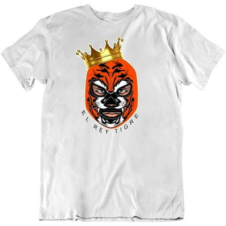 Image of El Rey Tigre Funny Novelty Humor TV Show Design Cotton T-Shirt White