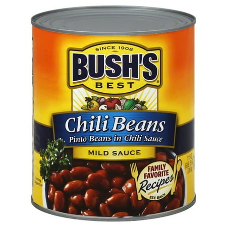 - BUSH’S Pinto Beans in a Mild Chili Sauce, 111 oz.