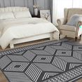 thumbnail image 2 of HOMERRY Washable Large Rug for Living Room 10' x 13' Geometric Modern Soft Non-Slip Indoor Carpet, Black, 2 of 3