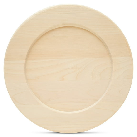 Wooden Plates 9 inch, Pack of 2 Charger Plates, Round Charcuterie Board, Table Chargers, Wood Charger Plates, by Woodpeckers