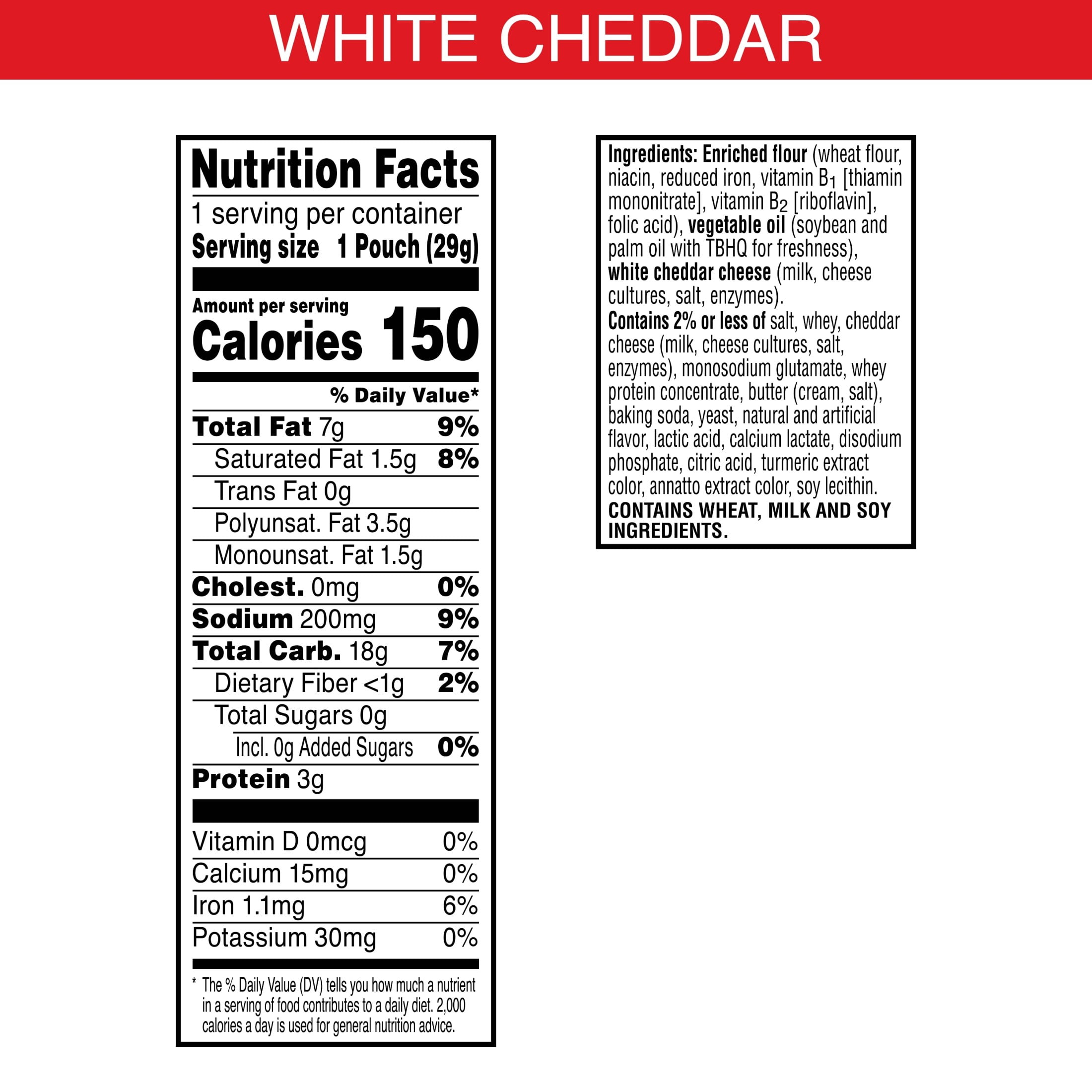 Cheez-It White Cheddar Cheese Crackers, Baked Snack Crackers, 40 Count