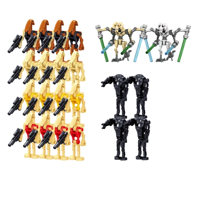 22 Piezas Figuras de Bloques de Construcción de Droides de Batalla, Incluye Droide General y Súper Ejército, Regalos para Niños Niñas y Fans