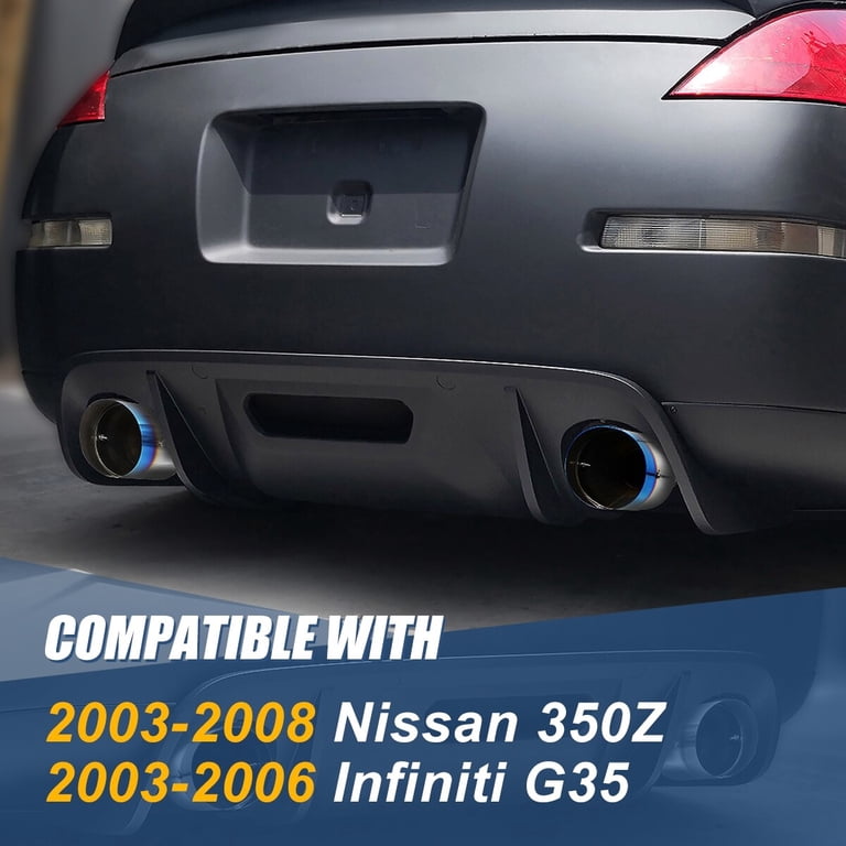 Dual 4.5" Burnt Tip Catback Exhaust System For 2003-2009 Nissan 350Z / Infiniti G35