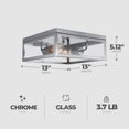 thumbnail image 2 of Globe Electric Memphis Light Flush Mount with Dimmable Light Option for Indoors, 2 of 6