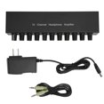 thumbnail image 1 of Amplificador de auriculares Mini conector auxiliar Entrada de 3,5 mm 1 entrada 10 canales de salida Adaptador de amplificador de sonido estéreo Distribuidor 100-240 V Enchufe de EE. UU., 1 of 10