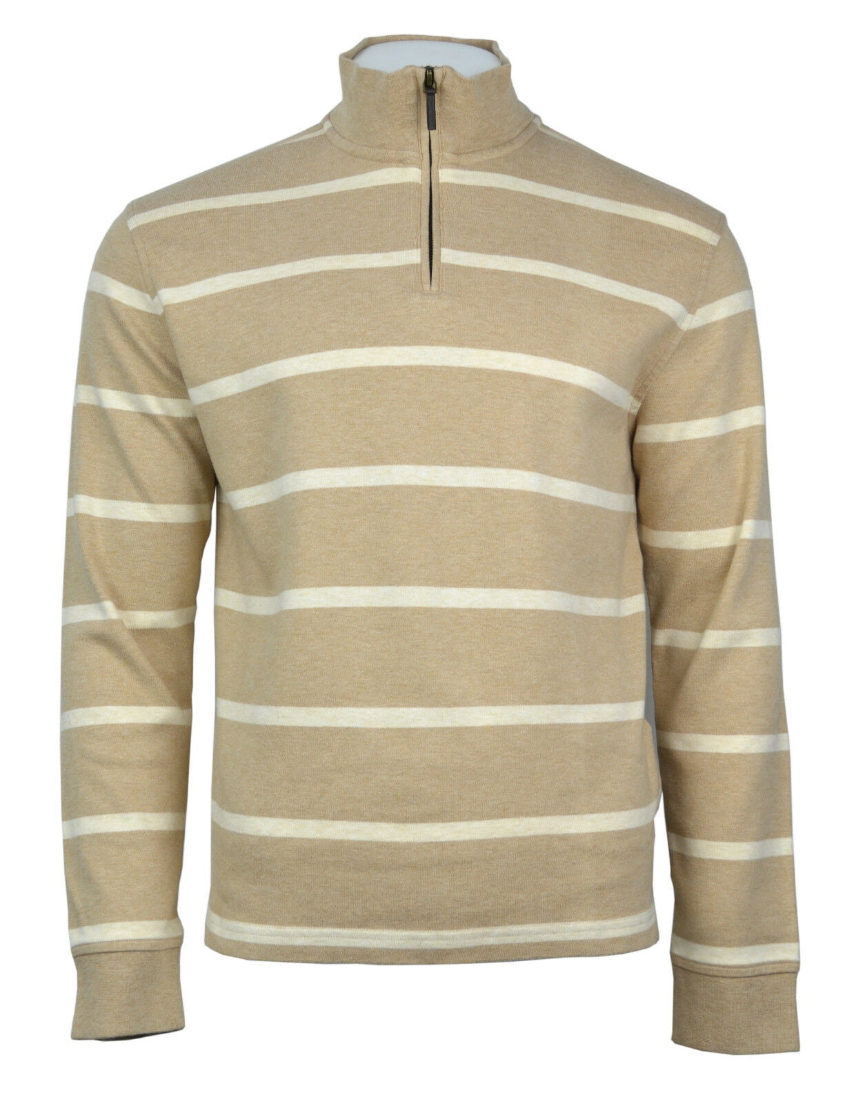 Mens Beige Striped Supima Cotton 