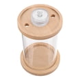 thumbnail image 4 of EeaseMX Acuario LED de vidrio transparente con base de tapa de madera, pecera portátil de escritorio, 4 of 7