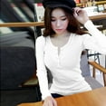 thumbnail image 6 of Tops for Women Trendy Short Sleeve Tunic Shirt Thermal Layer Shirt Women Tunic Top Womens Eyelet Sweater Tops V Neck Baseball Shirts Organic Womens Long Sleeve plus Summer White M, 6 of 8