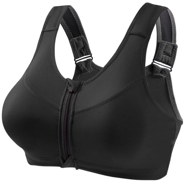 Sujetador deportivo para mujer de alta resistencia a prueba de golpes push-up fitness yoga chaleco de belleza sin anillo de acero cremallera frontal ropa interior deportiva