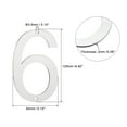 thumbnail image 2 of Uxcell 5 Inch 304 Stainless Steel House Number Polishing for Door Mailbox(Number 6), 2 of 5