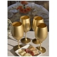 thumbnail image 4 of Metallic Gold Color Plastic Wine Glasses Set of 4 (20oz), BPA Free Acrylic Wine Glass Set, Unbreakable Red Wine Glasses, White Wine Glasses, 4 of 5