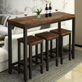 thumbnail image 2 of enyopro Kitchen Table Set for 3, Wooden Dining Table Set, Modern Pub Table Set with Metal Frame Dining Room Table and Stools Set for Bar/Breakfast Nook/Living Room, JA1881, 2 of 8