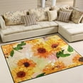 thumbnail image 2 of Coolnut 80 x 58 inches Lightweight Soft Area Rug Mat Indoor Floor Rugs Home Decoration for Kids Room Living Room Retro Yellow Sunflowers, 2 of 6