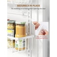 thumbnail image 5 of 9-Tier Over the Door Pantry Organizer, Adjustable Pantry Storage, Metal Hanging Spice Rack, Cabinet Door Organizer for Kitchen, Bathroom, Laundry Room, 12.5" White, 5 of 9