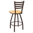 thumbnail image 2 of 410 Jackie 36" Swivel Bar Stool with Anodized Nickel Finish and Natural Maple Seat, 2 of 4