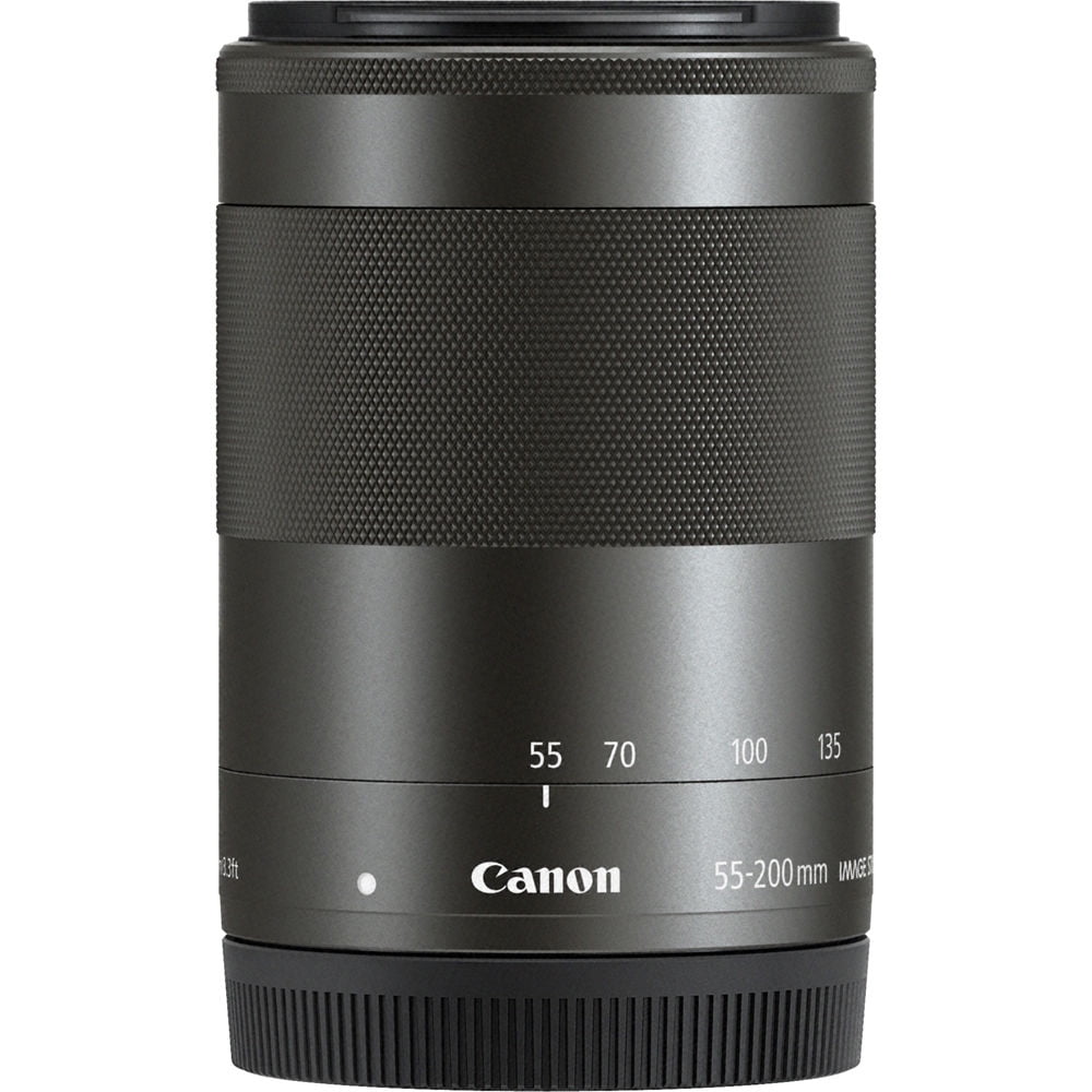 Canon EF-M 55-200mm F/4.5-6.3 IS STM Lens (Black) (9517B002) +
