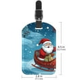 thumbnail image 6 of Square 2Pack PU Leather Santa Claus Riding Sleigh Cruise Luggage Tag with Privacy Cover and Name ID Tag for Travel Handbags Backpacks Luggage Tags, 6 of 6