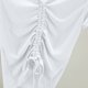thumbnail image 4 of Fiudx Camisas de Mujer Camiseta de Color Liso para Mujer Top de Manga Corta con Cuello En V y Cordón Top/Camisa de Manga Corta con Cuello En V, 4 of 7