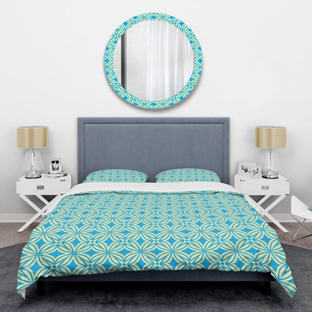 Designart « Design Ornemental Rétro I » Ensemble de Housse de Couette Mi-Siècle