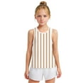 thumbnail image 2 of Ahuyic Summer Toddler Kids' Casual Blouse, Solid Color Loose Sleeveless Top For Girls And Boys,Summer Girls' Fashion Leisure Multi-Color Stripe Sleeveless Top Round Collar Tank Top, 2 of 5