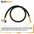 thumbnail image 5 of 5430 Boyau d'Extension pour Régulateur de Propane 3 Pi, Régulateur de Propane avec Connecteur de Cylindre de 1 Lb, Compatible avec Old Coleman PowerPack, Réchaud de Propane de Table et Plus (Non Compatible avec le Gril Roadtrip), 5 of 5