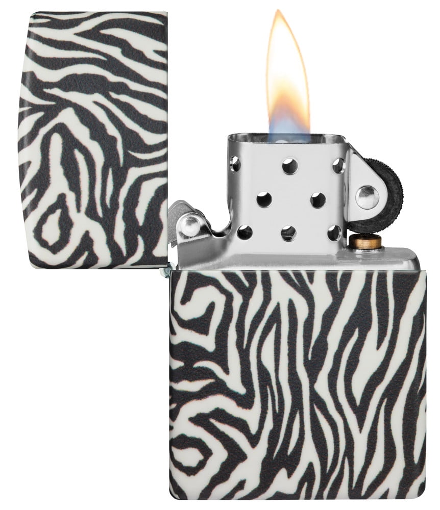 Zippo 540 Color Zebra Print Design Pocket Lighter