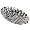 thumbnail image 1 of Urban Trends Collection 35300 Ceramic Round Concave Tray With Perforated Design- Polished Chrome - Silver- Large, 1 of 1