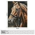 thumbnail image 4 of Chilfamy Horse Blanket Gifts for Kids Adults Women Girls Soft Warm Lightweight Cozy Watercolor Style Throw Blankets for Bed Sofa Living Room Couch Home 50x60in, 4 of 6