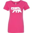 thumbnail image 3 of Inktastic Montana White Bear Silhouette Women's T-Shirt, 3 of 5