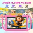 thumbnail image 3 of FITIFUN Kids Tablet 7 inch Tablets for Kid,4GB RAM 32GB ROM 1TB Expanded,Quad-Core,HD IPS Display, Wifi, Parental Control, Dual Camera,Pink, 3 of 8