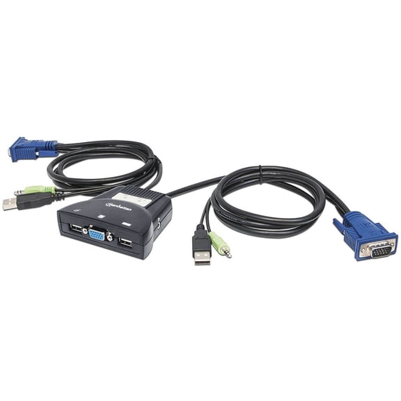 Switch KVM Manhattan 2 puertos USB con soporte de audio 151245
