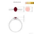 thumbnail image 5 of ANGARA Natural Tapered Shank Ruby Solitaire Engagement Ring with Diamond Accents in 14K White Gold for Women (Size-6x4mm) | July Birthstone, Anniversary, Jewelry Gift for Women | Natural Ruby Ring, 5 of 10