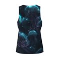 thumbnail image 4 of Haiem Ice blue light spot jellyfish Men Workout Tank Top Gym Bodybuilding Sleeveless Muscle T Shirts Athletic Tank Breathable Workout Shirt-3X-Large, 4 of 8
