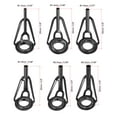thumbnail image 2 of Unique Bargains 1.2-2.2mm Stainless Steel Fishing Rod Tip Repair Kit, Pole Ring Guide Replacement for Fishing, Black 6 Pack, 2 of 6