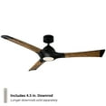 thumbnail image 5 of Woody 60" Matte Black/Distressed Koa Integrated LED Smart Ceiling Fan with Remote Control, 5 of 11