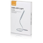 Daffodil ULT05 USB LED Light - 8 Super Bright LED Reading Lamp - No Batteries Needed - PC & Mac Compatible (Silver)