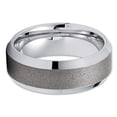 thumbnail image 2 of 8mm- Silver Tungsten Ring - Gray Tungsten Wedding Band - Tungsten Carbide (9.5), 2 of 4