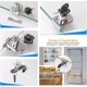 thumbnail image 4 of Cerradura para vitrinas de vidrio segura y elegante, con llaves iguales para un control de acceso simple, instalación sin taladros, amplia gama de usos en tiendas minoristas y hogares, acabado, 4 of 5