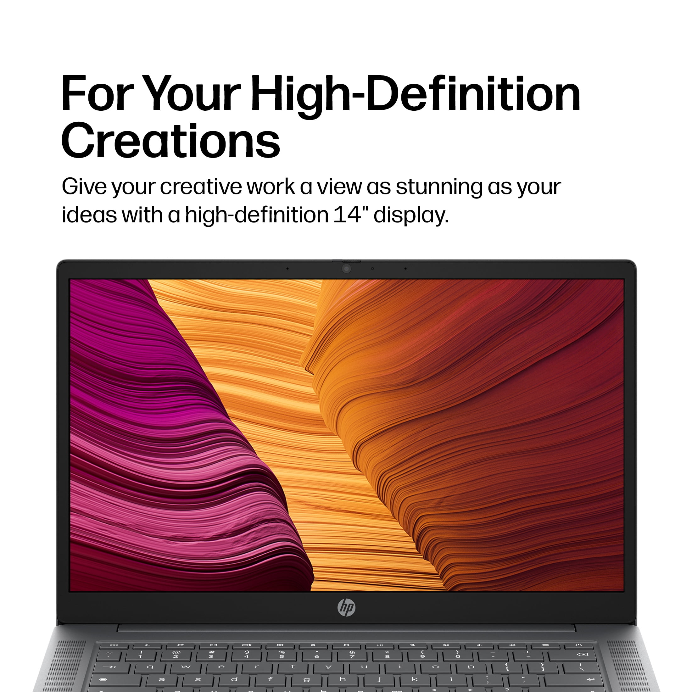 HP Chromebook 14 Laptop PC HD Chrome OS MediaTek Kompanio 540 4GB RAM 128GB UFS Meteor Silver Gemini