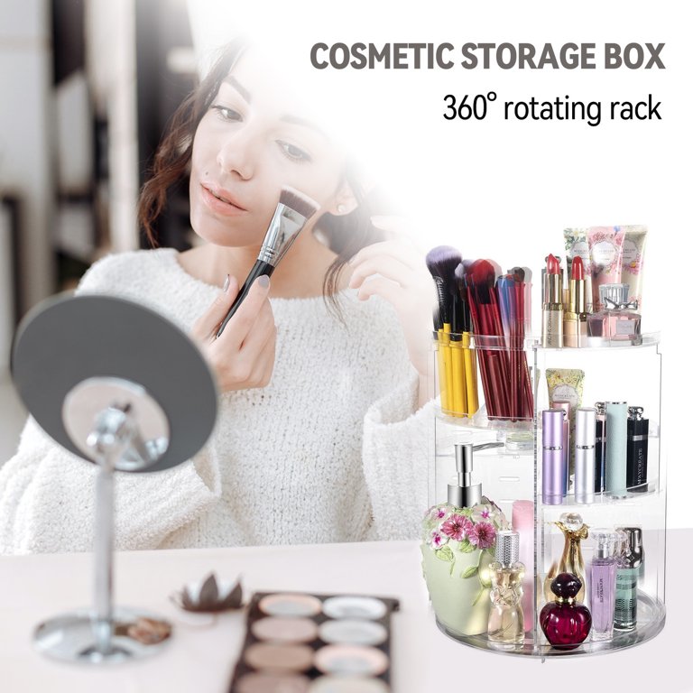 Clear Vanity Makeup Organizer, Large Capacity Cosmetic Storage