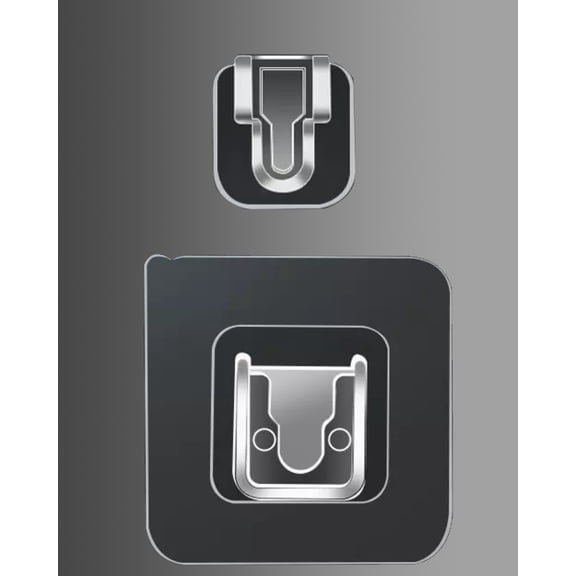 Strong Adhesive Hooks 20 Pair , Removable Heavy Duty Wall Hooks with Sticky Pads, Plastic Clear Hooks for Hanging for Kitchen, Bathroom, Outdoor, Office,