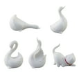 thumbnail image 5 of Esaierr Ceramic Small Ornaments, Ceramic White Porcelain Desktop Decoration Home Furnishings--Swan, 5 of 6