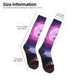 thumbnail image 4 of Fotbe Purple Moon Tree Night Sky print Women's Men's Novelty Crew Socks Cotton Socks Knee High Socks for Walking,Running,Nurses,Pregnancy, 4 of 8