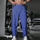 thumbnail image 1 of Pantalones largos para hombre, color liso, informales, a la moda, con cintura elástica, holgados, de poliéster, 1 of 7