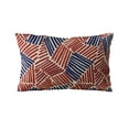 thumbnail image 3 of Plutus 20" x 26" Sketch Abstract Luxury Throw Pillow in Red and Blue, 3 of 7